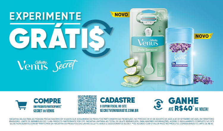 Experimente Grátis Gillette Venus ate 19/08